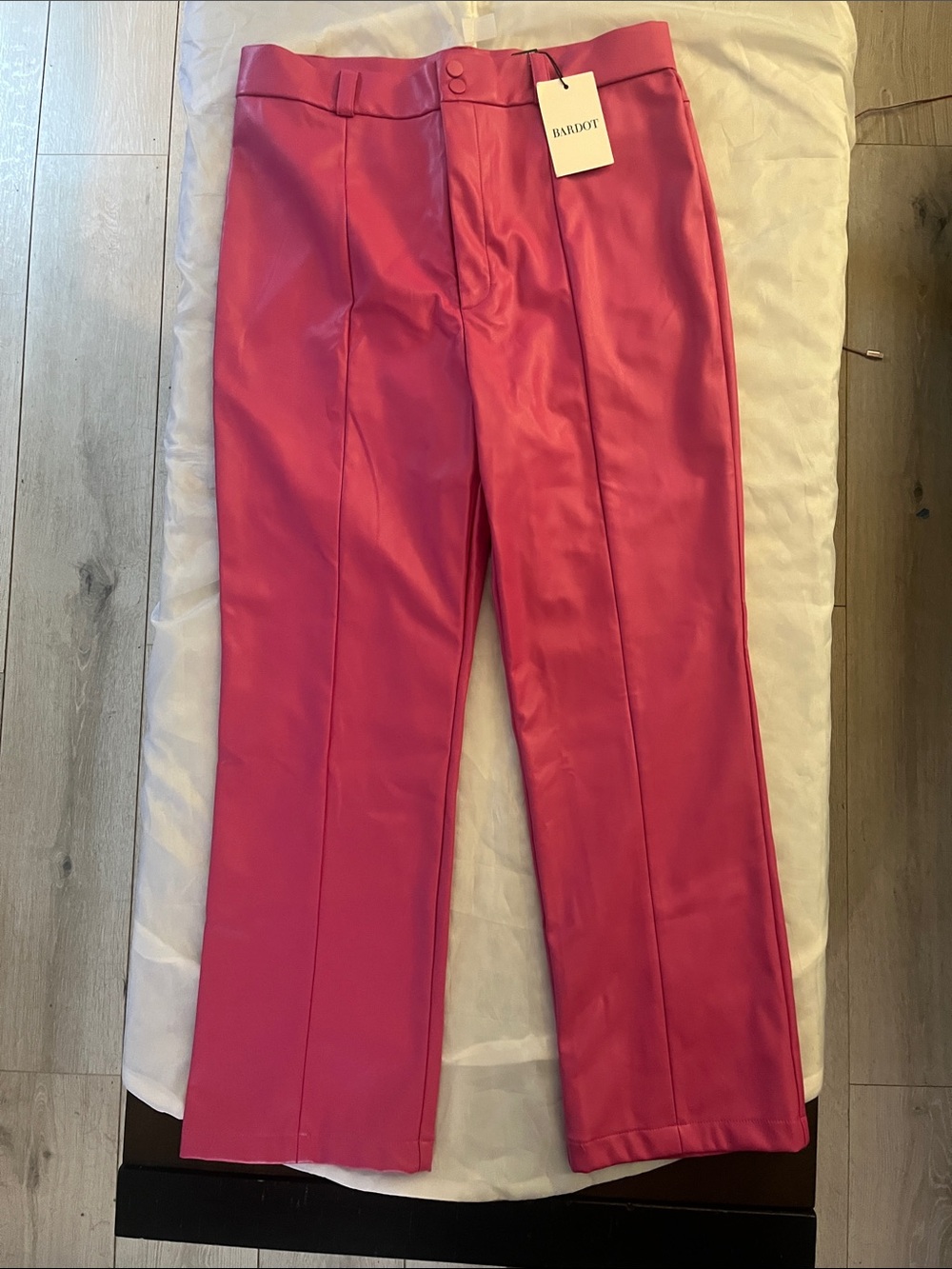 Bardot Bright Pink faux leather pants